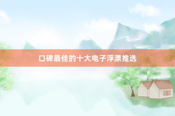 口碑最佳的十大电子浮漂推选